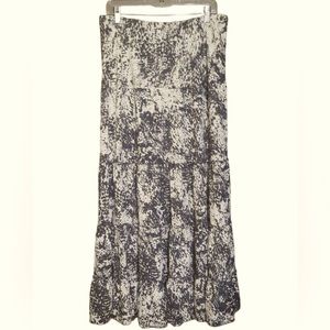 CAbi Saunter Print Skirt Prairie Boho Ruffle Maxi skirt/dress